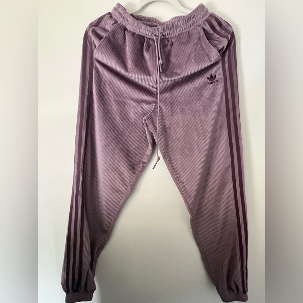 Adidas original cuffed pants; part of a set